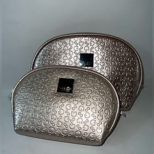 |Los Angeles Guess Duo Cosmetics bag| Rose Gold